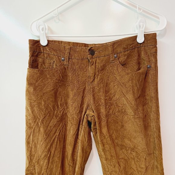 Jeans by Buffalo Irma Ankle Grazer Tan Lightweight Corduroy Pants Womens 28 / 6 - Picture 2 of 7